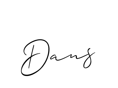 Use a signature maker to create a handwritten signature online. With this signature software, you can design (Allison_Script) your own signature for name Dans. Dans signature style 2 images and pictures png