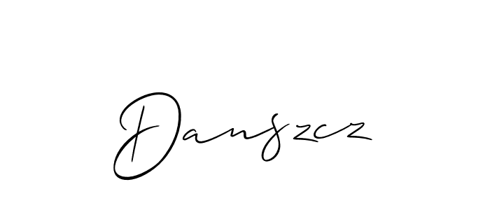 Make a beautiful signature design for name Danszcz. With this signature (Allison_Script) style, you can create a handwritten signature for free. Danszcz signature style 2 images and pictures png