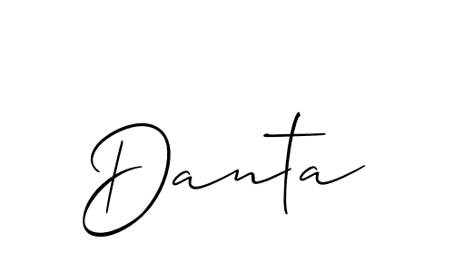 if you are searching for the best signature style for your name Danta. so please give up your signature search. here we have designed multiple signature styles  using Allison_Script. Danta signature style 2 images and pictures png