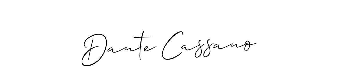 Create a beautiful signature design for name Dante Cassano. With this signature (Allison_Script) fonts, you can make a handwritten signature for free. Dante Cassano signature style 2 images and pictures png