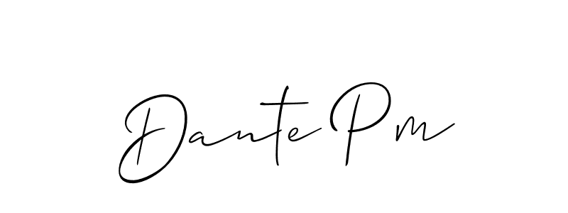 It looks lik you need a new signature style for name Dante Pm. Design unique handwritten (Allison_Script) signature with our free signature maker in just a few clicks. Dante Pm signature style 2 images and pictures png