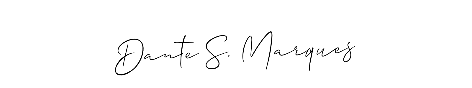 Create a beautiful signature design for name Dante S. Marques. With this signature (Allison_Script) fonts, you can make a handwritten signature for free. Dante S. Marques signature style 2 images and pictures png