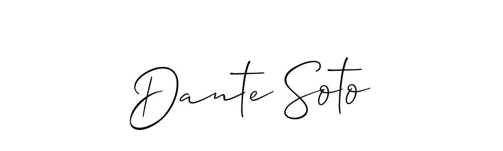 It looks lik you need a new signature style for name Dante Soto. Design unique handwritten (Allison_Script) signature with our free signature maker in just a few clicks. Dante Soto signature style 2 images and pictures png