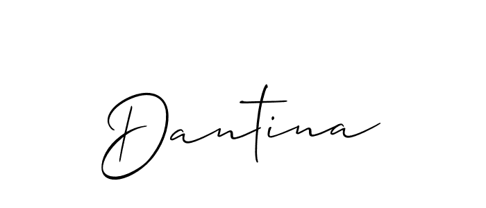 Design your own signature with our free online signature maker. With this signature software, you can create a handwritten (Allison_Script) signature for name Dantina. Dantina signature style 2 images and pictures png