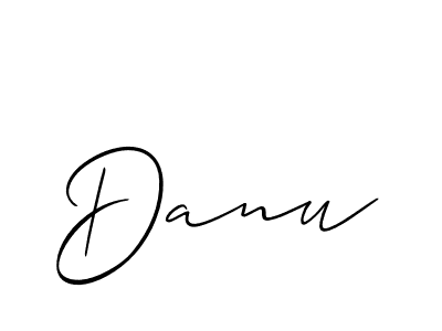 How to make Danu name signature. Use Allison_Script style for creating short signs online. This is the latest handwritten sign. Danu signature style 2 images and pictures png