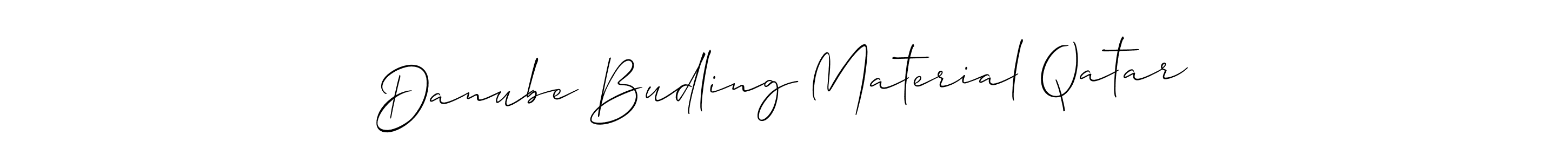 Design your own signature with our free online signature maker. With this signature software, you can create a handwritten (Allison_Script) signature for name Danube Budling Material Qatar. Danube Budling Material Qatar signature style 2 images and pictures png