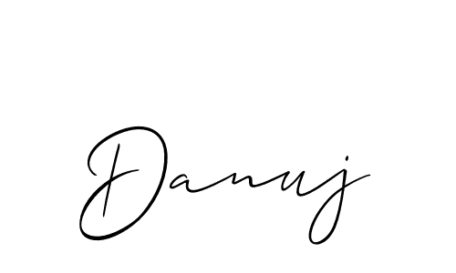 How to make Danuj signature? Allison_Script is a professional autograph style. Create handwritten signature for Danuj name. Danuj signature style 2 images and pictures png