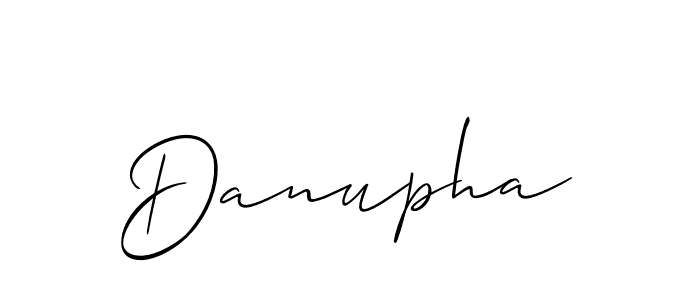 How to make Danupha signature? Allison_Script is a professional autograph style. Create handwritten signature for Danupha name. Danupha signature style 2 images and pictures png
