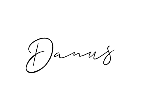 Danus stylish signature style. Best Handwritten Sign (Allison_Script) for my name. Handwritten Signature Collection Ideas for my name Danus. Danus signature style 2 images and pictures png