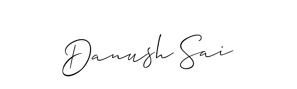 Also You can easily find your signature by using the search form. We will create Danush Sai name handwritten signature images for you free of cost using Allison_Script sign style. Danush Sai signature style 2 images and pictures png
