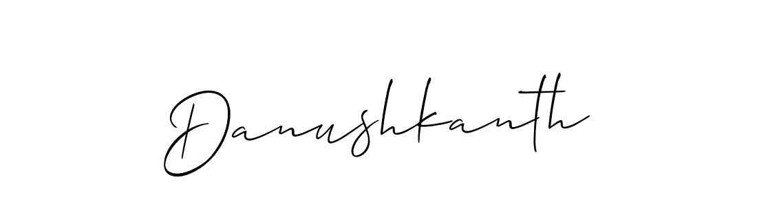 The best way (Allison_Script) to make a short signature is to pick only two or three words in your name. The name Danushkanth include a total of six letters. For converting this name. Danushkanth signature style 2 images and pictures png