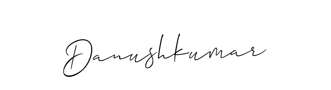 Also we have Danushkumar name is the best signature style. Create professional handwritten signature collection using Allison_Script autograph style. Danushkumar signature style 2 images and pictures png