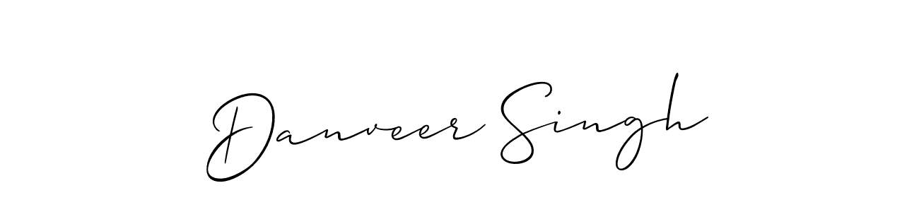 Make a beautiful signature design for name Danveer Singh. With this signature (Allison_Script) style, you can create a handwritten signature for free. Danveer Singh signature style 2 images and pictures png