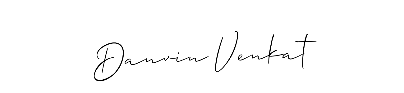 Danvin Venkat stylish signature style. Best Handwritten Sign (Allison_Script) for my name. Handwritten Signature Collection Ideas for my name Danvin Venkat. Danvin Venkat signature style 2 images and pictures png