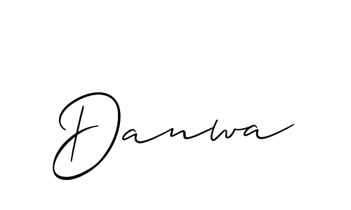 Create a beautiful signature design for name Danwa. With this signature (Allison_Script) fonts, you can make a handwritten signature for free. Danwa signature style 2 images and pictures png