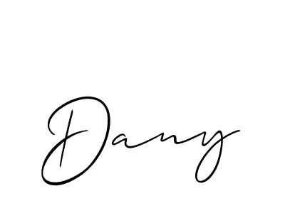 Dany stylish signature style. Best Handwritten Sign (Allison_Script) for my name. Handwritten Signature Collection Ideas for my name Dany. Dany signature style 2 images and pictures png