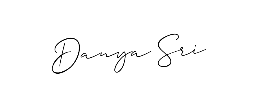 Danya Sri stylish signature style. Best Handwritten Sign (Allison_Script) for my name. Handwritten Signature Collection Ideas for my name Danya Sri. Danya Sri signature style 2 images and pictures png