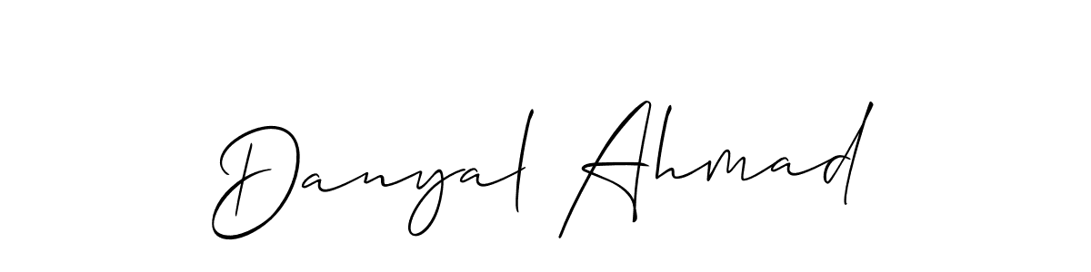 Design your own signature with our free online signature maker. With this signature software, you can create a handwritten (Allison_Script) signature for name Danyal Ahmad. Danyal Ahmad signature style 2 images and pictures png