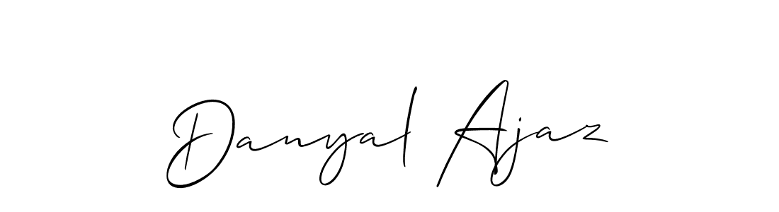 The best way (Allison_Script) to make a short signature is to pick only two or three words in your name. The name Danyal Ajaz include a total of six letters. For converting this name. Danyal Ajaz signature style 2 images and pictures png