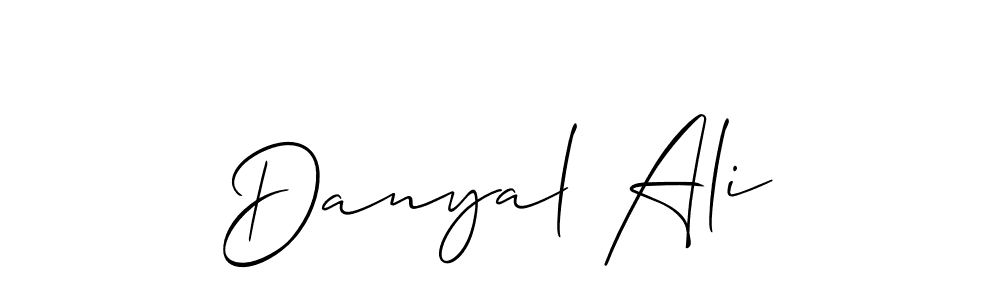 Create a beautiful signature design for name Danyal Ali. With this signature (Allison_Script) fonts, you can make a handwritten signature for free. Danyal Ali signature style 2 images and pictures png