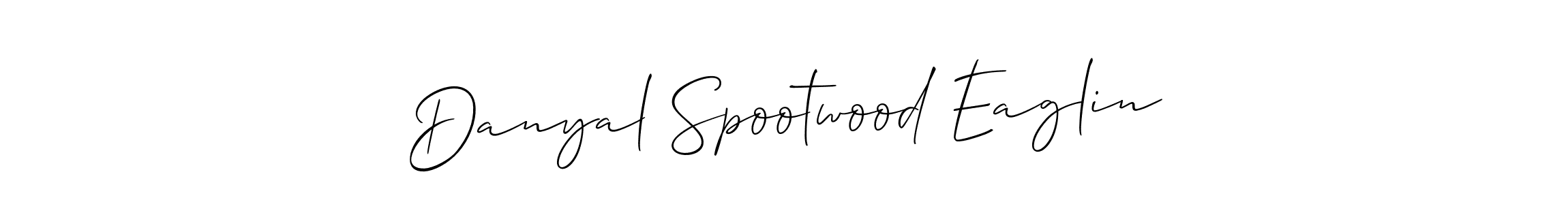 Danyal Spootwood Eaglin stylish signature style. Best Handwritten Sign (Allison_Script) for my name. Handwritten Signature Collection Ideas for my name Danyal Spootwood Eaglin. Danyal Spootwood Eaglin signature style 2 images and pictures png
