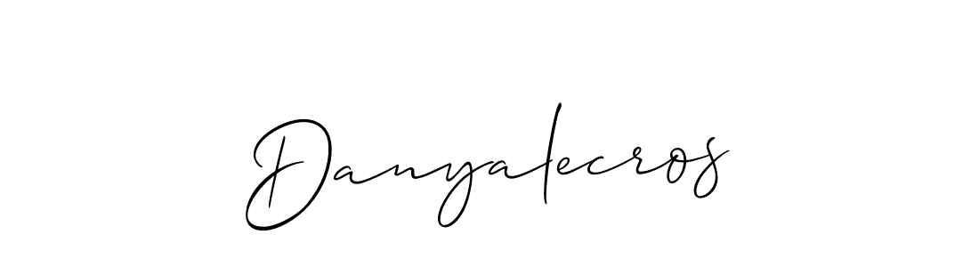 Design your own signature with our free online signature maker. With this signature software, you can create a handwritten (Allison_Script) signature for name Danyalecros. Danyalecros signature style 2 images and pictures png