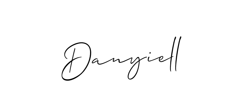 Also we have Danyiell name is the best signature style. Create professional handwritten signature collection using Allison_Script autograph style. Danyiell signature style 2 images and pictures png