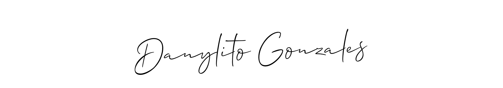 How to make Danylito Gonzales signature? Allison_Script is a professional autograph style. Create handwritten signature for Danylito Gonzales name. Danylito Gonzales signature style 2 images and pictures png
