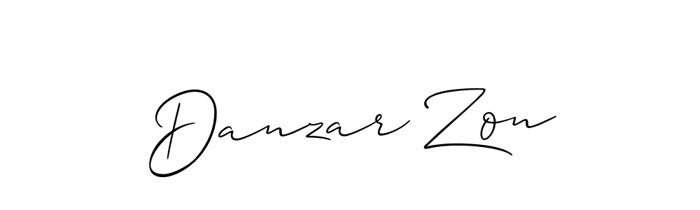 Use a signature maker to create a handwritten signature online. With this signature software, you can design (Allison_Script) your own signature for name Danzar Zon. Danzar Zon signature style 2 images and pictures png