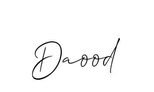 Design your own signature with our free online signature maker. With this signature software, you can create a handwritten (Allison_Script) signature for name Daood. Daood signature style 2 images and pictures png