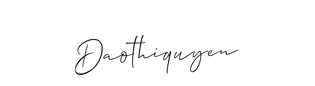 How to make Daothiquyen name signature. Use Allison_Script style for creating short signs online. This is the latest handwritten sign. Daothiquyen signature style 2 images and pictures png