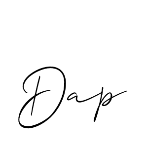 How to make Dap name signature. Use Allison_Script style for creating short signs online. This is the latest handwritten sign. Dap signature style 2 images and pictures png