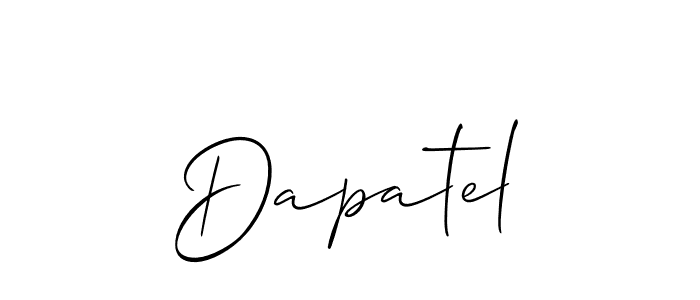 You should practise on your own different ways (Allison_Script) to write your name (Dapatel) in signature. don't let someone else do it for you. Dapatel signature style 2 images and pictures png
