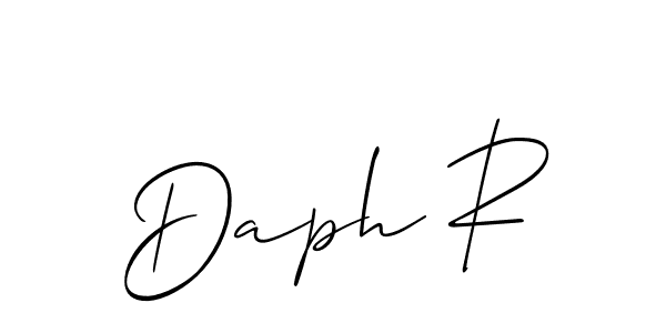 Create a beautiful signature design for name Daph R. With this signature (Allison_Script) fonts, you can make a handwritten signature for free. Daph R signature style 2 images and pictures png