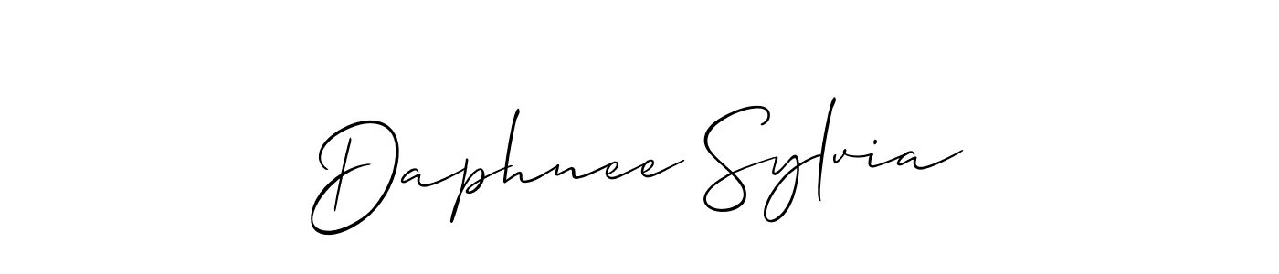 Make a beautiful signature design for name Daphnee Sylvia. With this signature (Allison_Script) style, you can create a handwritten signature for free. Daphnee Sylvia signature style 2 images and pictures png