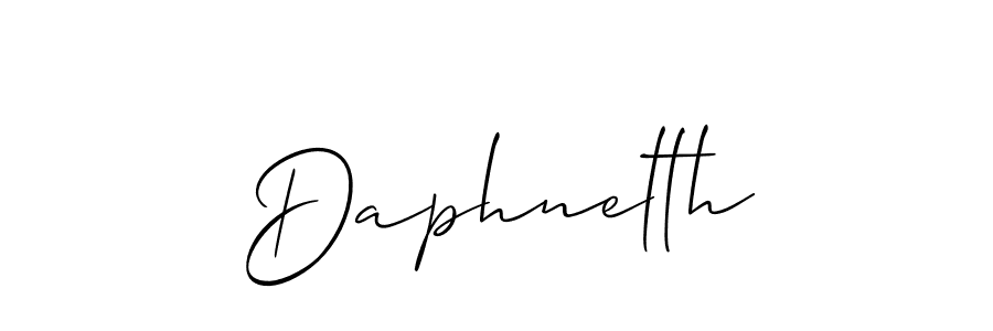 You can use this online signature creator to create a handwritten signature for the name Daphnelth. This is the best online autograph maker. Daphnelth signature style 2 images and pictures png