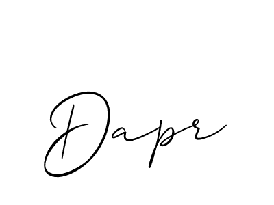 Also we have Dapr name is the best signature style. Create professional handwritten signature collection using Allison_Script autograph style. Dapr signature style 2 images and pictures png