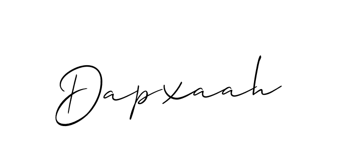 How to make Dapxaah name signature. Use Allison_Script style for creating short signs online. This is the latest handwritten sign. Dapxaah signature style 2 images and pictures png