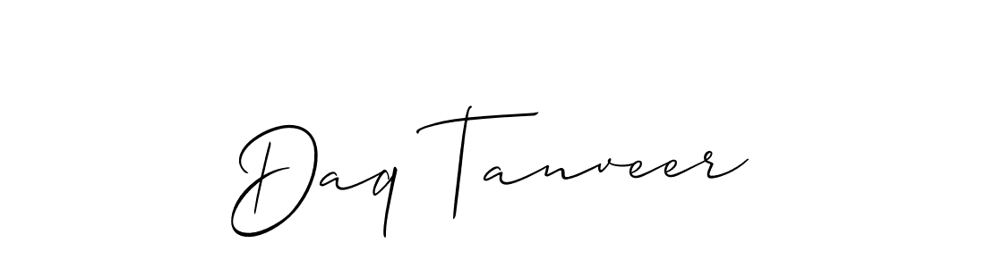 Make a beautiful signature design for name Daq Tanveer. With this signature (Allison_Script) style, you can create a handwritten signature for free. Daq Tanveer signature style 2 images and pictures png