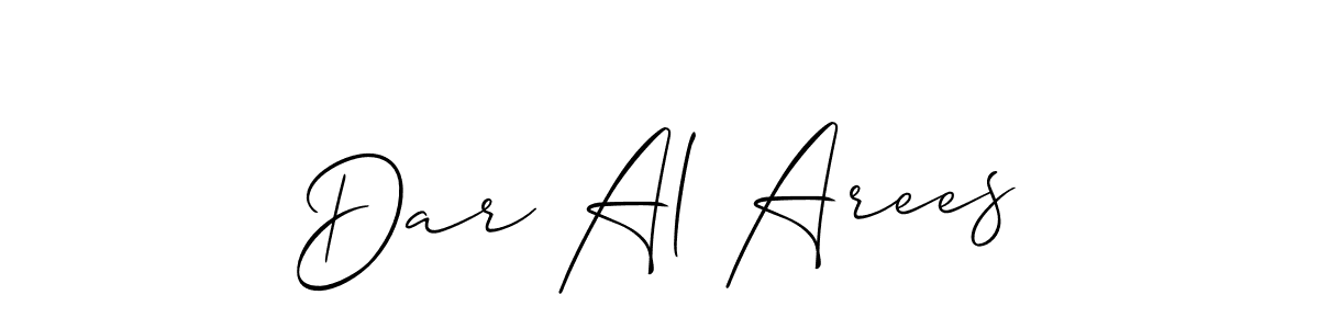 How to make Dar Al Arees name signature. Use Allison_Script style for creating short signs online. This is the latest handwritten sign. Dar Al Arees signature style 2 images and pictures png