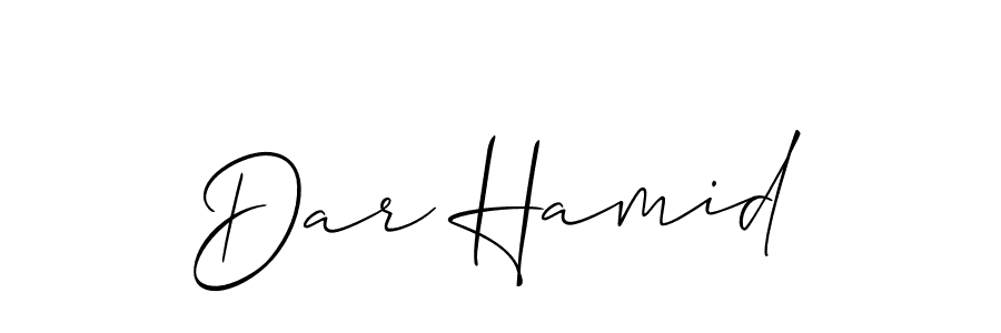 Also we have Dar Hamid name is the best signature style. Create professional handwritten signature collection using Allison_Script autograph style. Dar Hamid signature style 2 images and pictures png