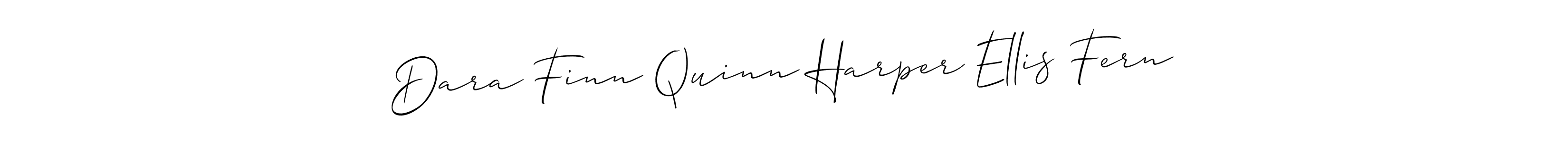 Create a beautiful signature design for name Dara Finn Quinn Harper Ellis Fern. With this signature (Allison_Script) fonts, you can make a handwritten signature for free. Dara Finn Quinn Harper Ellis Fern signature style 2 images and pictures png