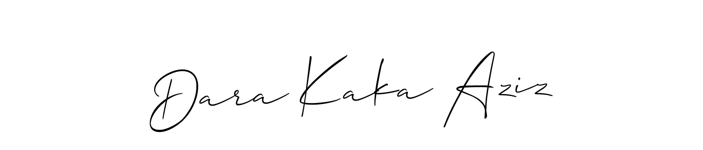 if you are searching for the best signature style for your name Dara Kaka Aziz. so please give up your signature search. here we have designed multiple signature styles  using Allison_Script. Dara Kaka Aziz signature style 2 images and pictures png