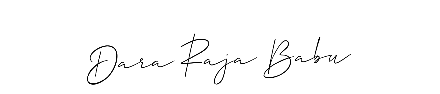 Allison_Script is a professional signature style that is perfect for those who want to add a touch of class to their signature. It is also a great choice for those who want to make their signature more unique. Get Dara Raja Babu name to fancy signature for free. Dara Raja Babu signature style 2 images and pictures png