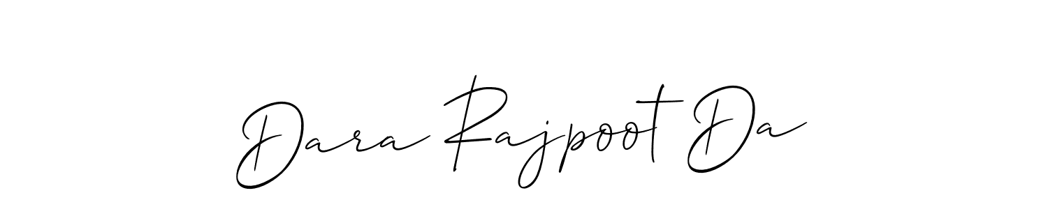 Create a beautiful signature design for name Dara Rajpoot Da. With this signature (Allison_Script) fonts, you can make a handwritten signature for free. Dara Rajpoot Da signature style 2 images and pictures png