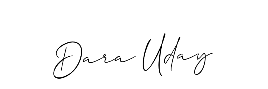 Also we have Dara Uday name is the best signature style. Create professional handwritten signature collection using Allison_Script autograph style. Dara Uday signature style 2 images and pictures png