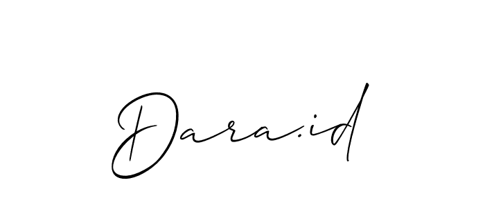 It looks lik you need a new signature style for name Dara.id. Design unique handwritten (Allison_Script) signature with our free signature maker in just a few clicks. Dara.id signature style 2 images and pictures png