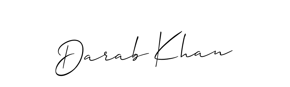 It looks lik you need a new signature style for name Darab Khan. Design unique handwritten (Allison_Script) signature with our free signature maker in just a few clicks. Darab Khan signature style 2 images and pictures png