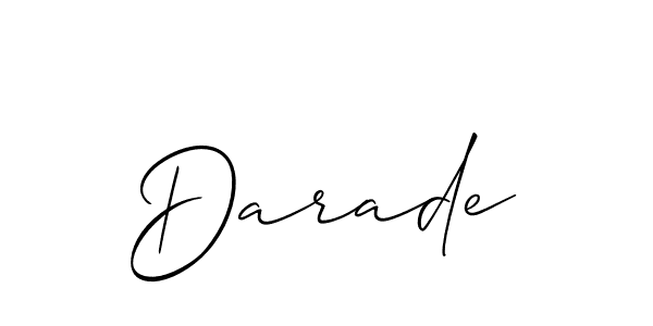 How to make Darade signature? Allison_Script is a professional autograph style. Create handwritten signature for Darade name. Darade signature style 2 images and pictures png