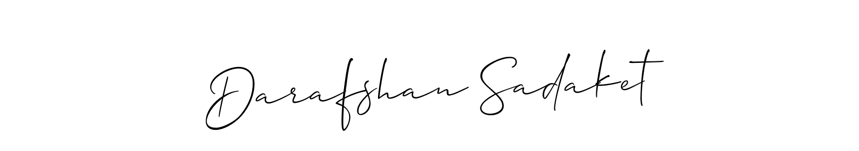 Here are the top 10 professional signature styles for the name Darafshan Sadaket. These are the best autograph styles you can use for your name. Darafshan Sadaket signature style 2 images and pictures png